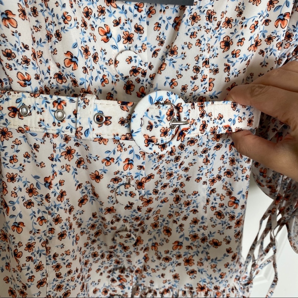 NWT NICHOLAS RUCHED SLEEVE BTTN FRONT DRESS 0 - Picture 13 of 13